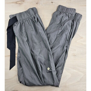 Victoria Secret Grey Shinny Parachute Cargo Pants Size XS NWT